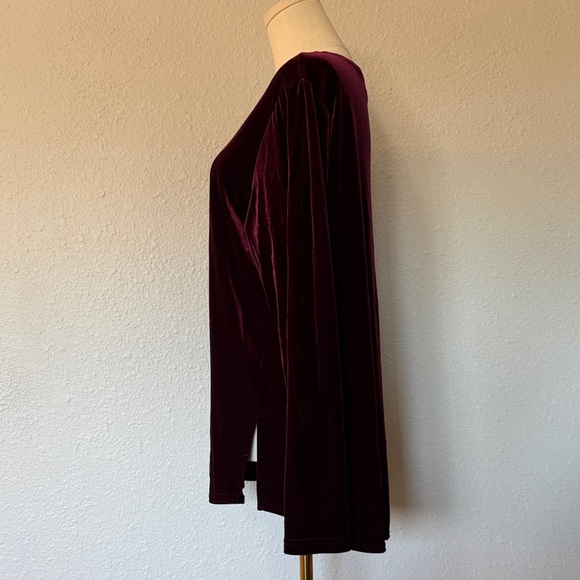 Sympli Long Sleeve Burgundy Velvet Top size 14 - Picture 5 of 14